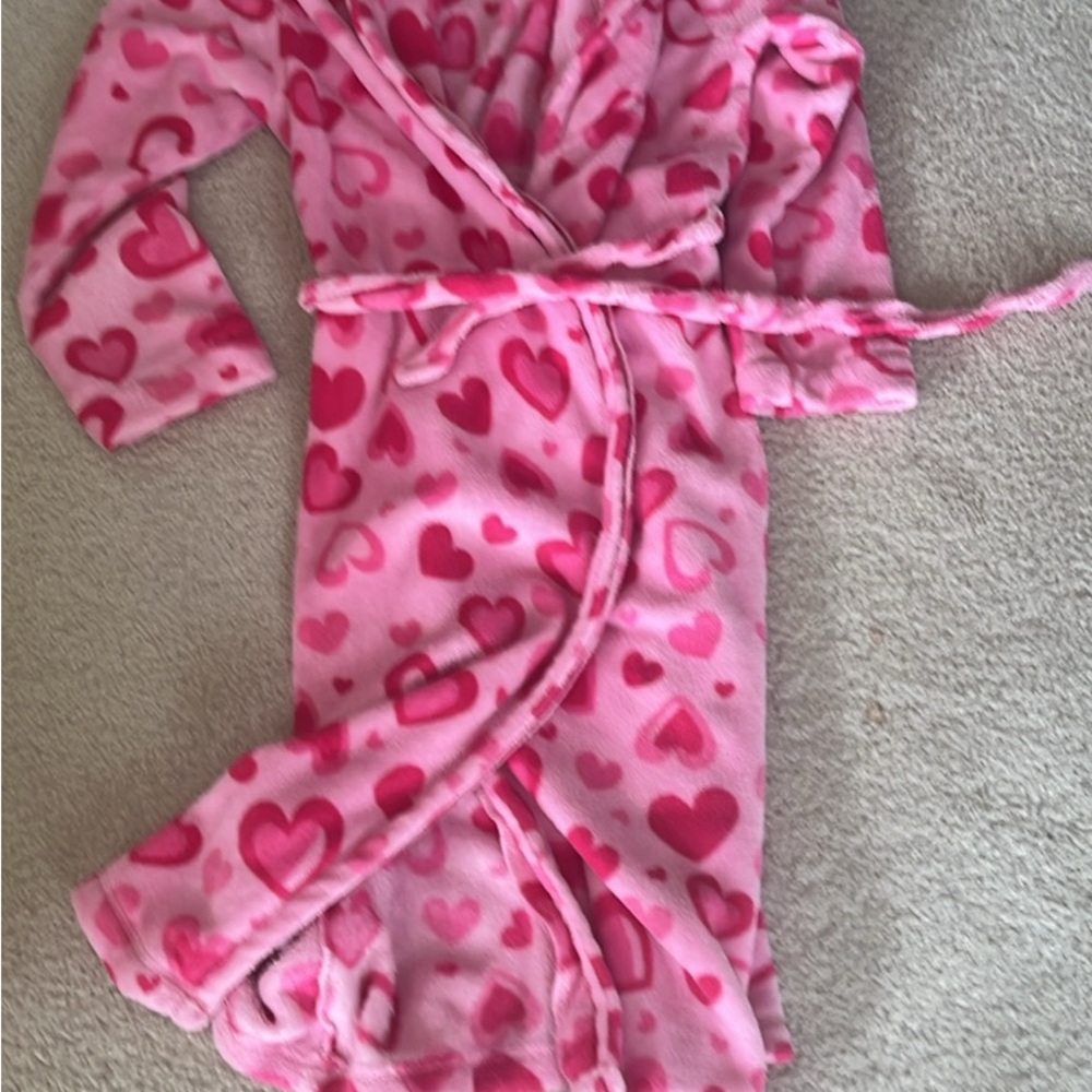 SO Pink Heart Kids Pajama Robe